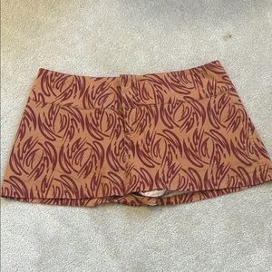 I.AM.GIA Burgundy Patterned Skirt with Shorts